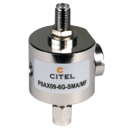 Citel Outdoor RF Protector, Dc-6.9 Ghz, Dc Pass, 25W, Imax 20Ka, M-F Sma Connector P8AX09-6G-SMA/MF